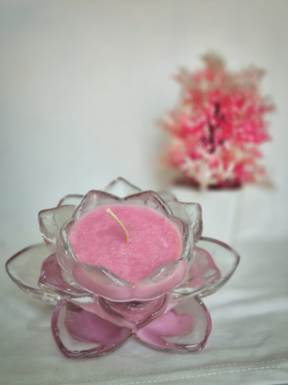 Sunflower Glow Series, Light Pink Candle